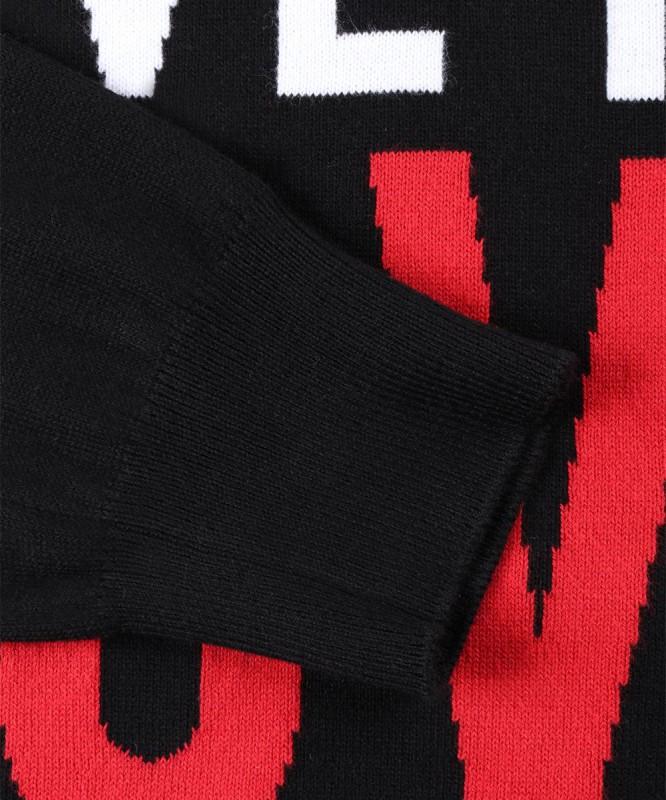 Love Moschino luksusowy męski sweter nero -45%%% - Rozmiar: L