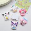 12/120PCS Cartoon DIY Resin Accessories Bow Tie Animal Handmade Cream Glue Hair Clip Phone Case Shoe Buckle Pendant Unisex