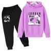 2026 Kids New Autumn Winter Casual Long Sleeve Pullover 2pcs Hoodie+Pants Tracksuit 3-12Yrs Girl Boy Basketball Coat Clothes Set