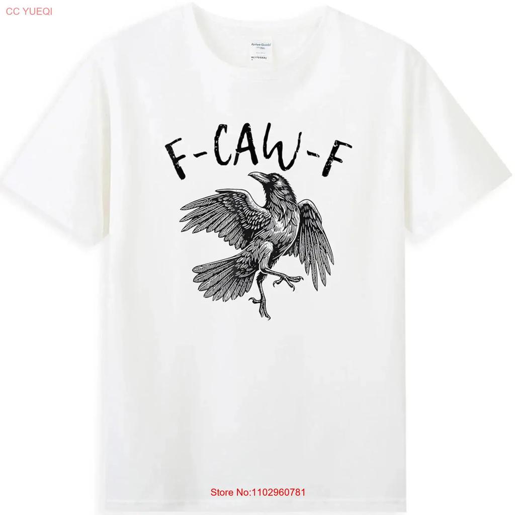 Black Crow Fcawf F Caw Funny Gothic Dance Meme T Shirt Vintage Designer Clothes Graphic Versatile Homme Casual