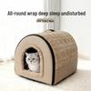 Universal Enclosed Cat Bed: Thick, Warm, Washable Nest for Deep Sleep