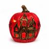 Lanterna a Zucca in Resina per Halloween Decorazione Esterna per Cortile con Luce LED per Celebrazioni Festive