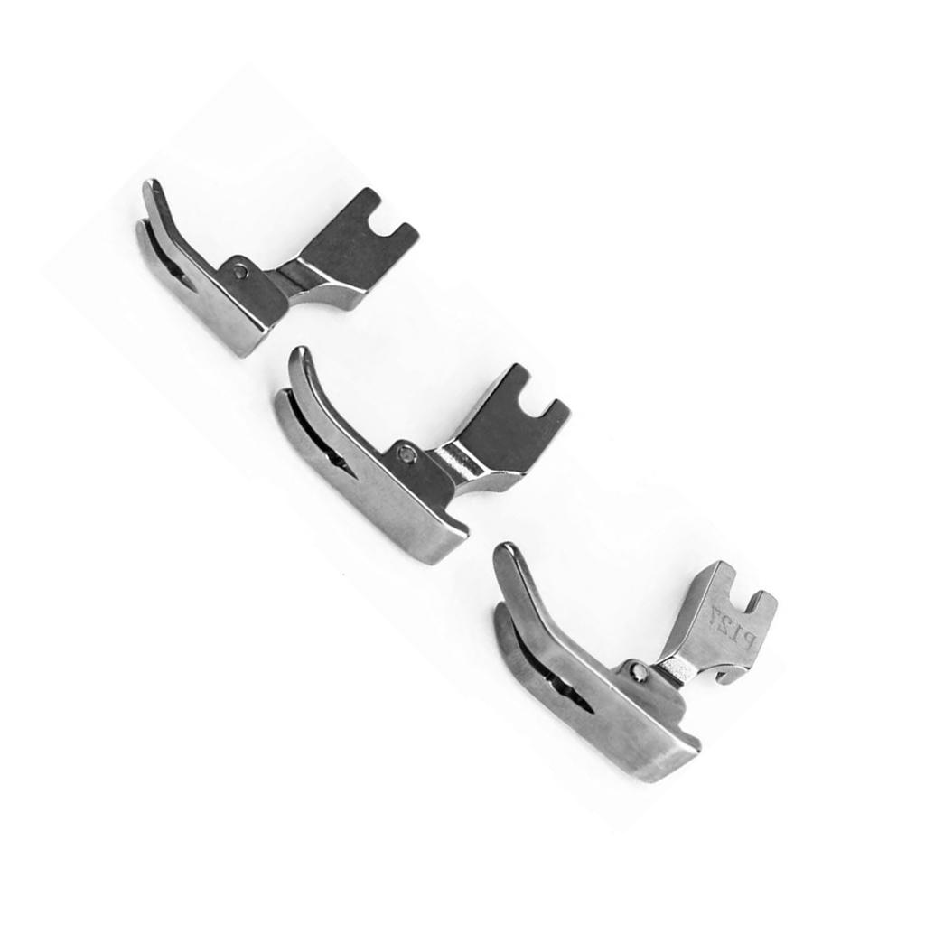 3 sztuki stalowych stopek dociskowych do szycia zestaw stopek dociskowych do szycia do przemysłowej maszyny do szycia dla wydajnego i dokładnego szycia