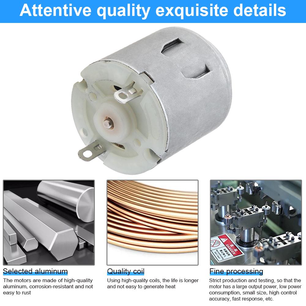 4.5V R260 DC Motor Micro Motor Small Toy Motor with Carbon Brush for DIY Toy Model and Household Appliances