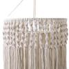 Nordic Macrame Lamp Shade Handwoven Boho Chandelier Lampshade Hanging Pendant Light Cover for Home,