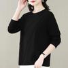 Autumn Long-sleeved Shirt for Women New Large-size Women's Loose Top Middle-aged Mothers Slim and Versatile Base Shirt