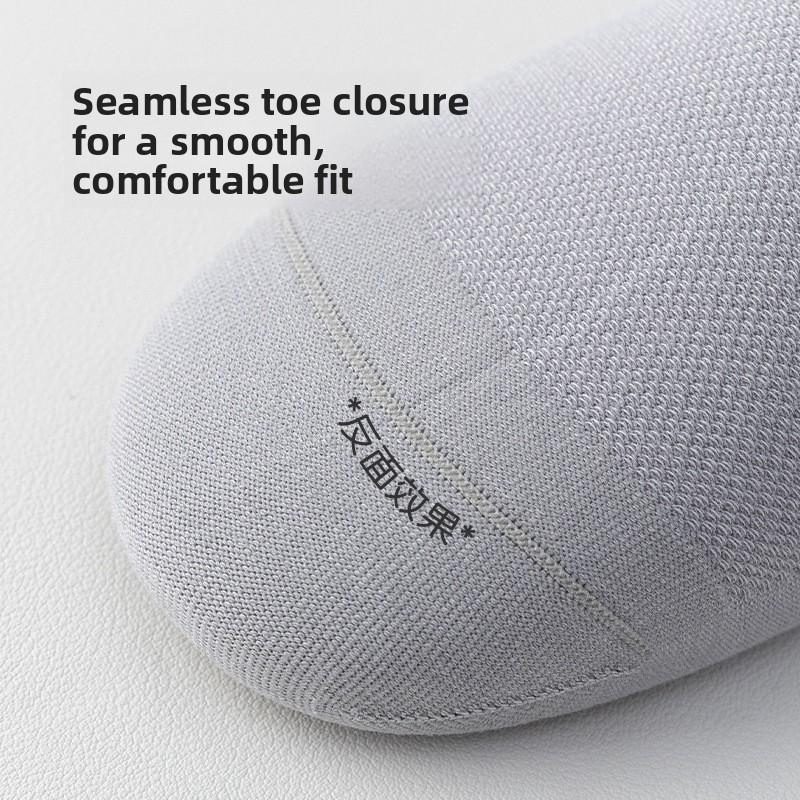 Socks Men's Summer Lightweight Pure Cotton Short Socks Low-cut Boat Shoes Mesh Breathable Anti-odor Men's Socks