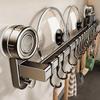 Kitchen Hooks Utensil Rack With Hooks Organizer Suction Cup Shelf Heavy Duty No Drill Holder Removable For Bathroom Closet