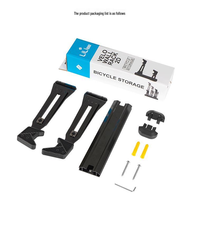 Adjustable Bicycle Wall Mount Rack with Silicone Protection, 40kg Capacity, Space-Saving Design.
