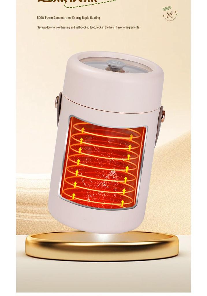Douyin Celebrity Electric Stew Pot: Portable Multi-Function Soup & Porridge Cooker with Clear Stainless Steel Design