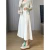2026 Summer New Anti-Wrinkle Black Umbrella Skirt Plus Size Loose Hip-Covering Slimming Mid-Length A-Line Skirt