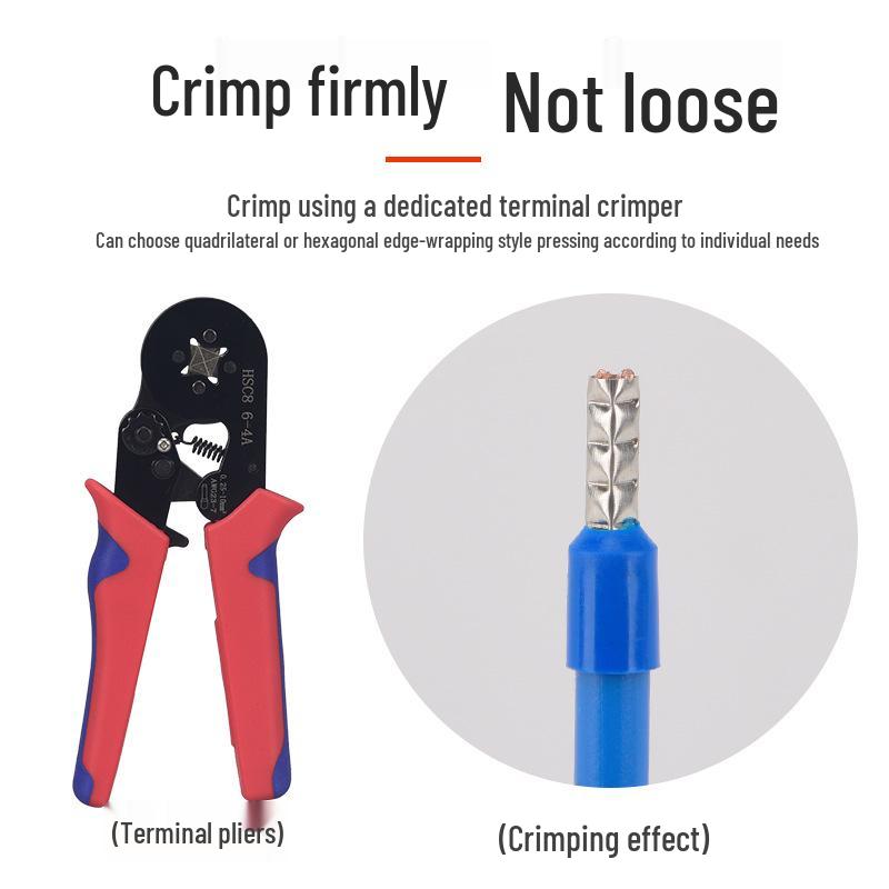 Cold-Pressed Wire Tube Terminals VE0508, 7508, 1008, 1508, 2508, 4009, 6012 Specifications