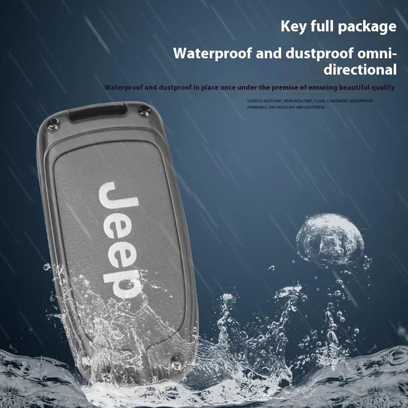 Dla samochodu Jeep Aluminiowe Etui na Kluczyki Torba na Kluczyki Brelok Obudowa Jeep Commander Compass Gladiator Wagoneer Grand Cherokee Wrangler JK Rene