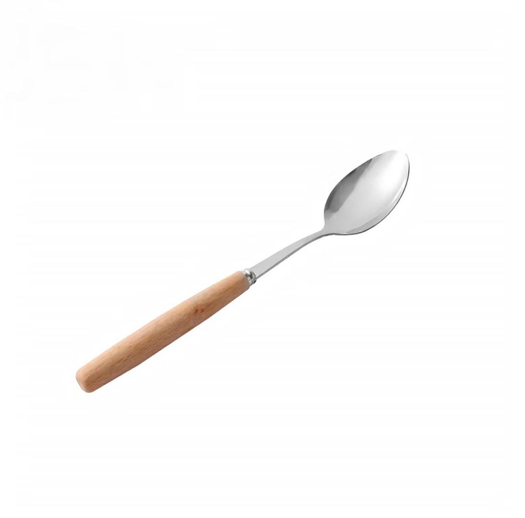 Wooden tableware three-piece set, spoon, premium wooden handle chopsticks, fork, stainless steel portable tableware, chopstick set.