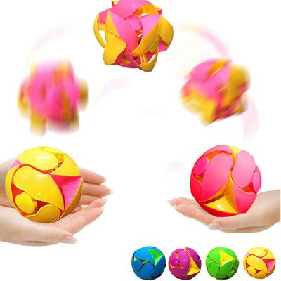 2pcs Hand Throwing Color Ball Toys Children's Sensory Stress Relief Accessories Adult Gifts Double Magic Color Ball Toys