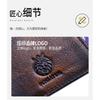 First Layer Cowhide RFID Anti-theft Brush Two Fold Wallet Men's Short Version Genuine Leather Retro Beauty Money Clip