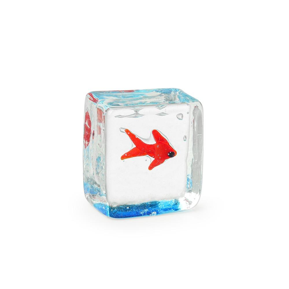 Home Decor Mini Pocket Fish Ornaments Living Room Desktop Glass Fish Black Cat Ornaments  Cute