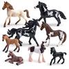 Lifelike Horse Figurine Stallion Pony Collectible Model Miniature Farm Animal Boys Girls Educational Toy Decoration Horse Lover Gift