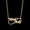 Atoztide Personalized Custom Infinity Name Necklace for Women Stainless Steel Clavicle Pendant Link Chain Birthday Jewelry Gift