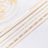 45783 Pcs/Set Women Stacking Bracelet Set Retro Hip Hop Style Snake Bone Chain Different Hollow Chain Adjustable Golden