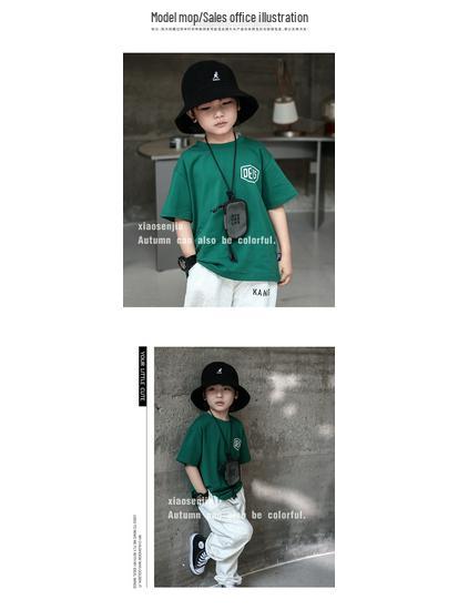 Chłopięcy T-shirt z krótkim rękawem na wiosnę