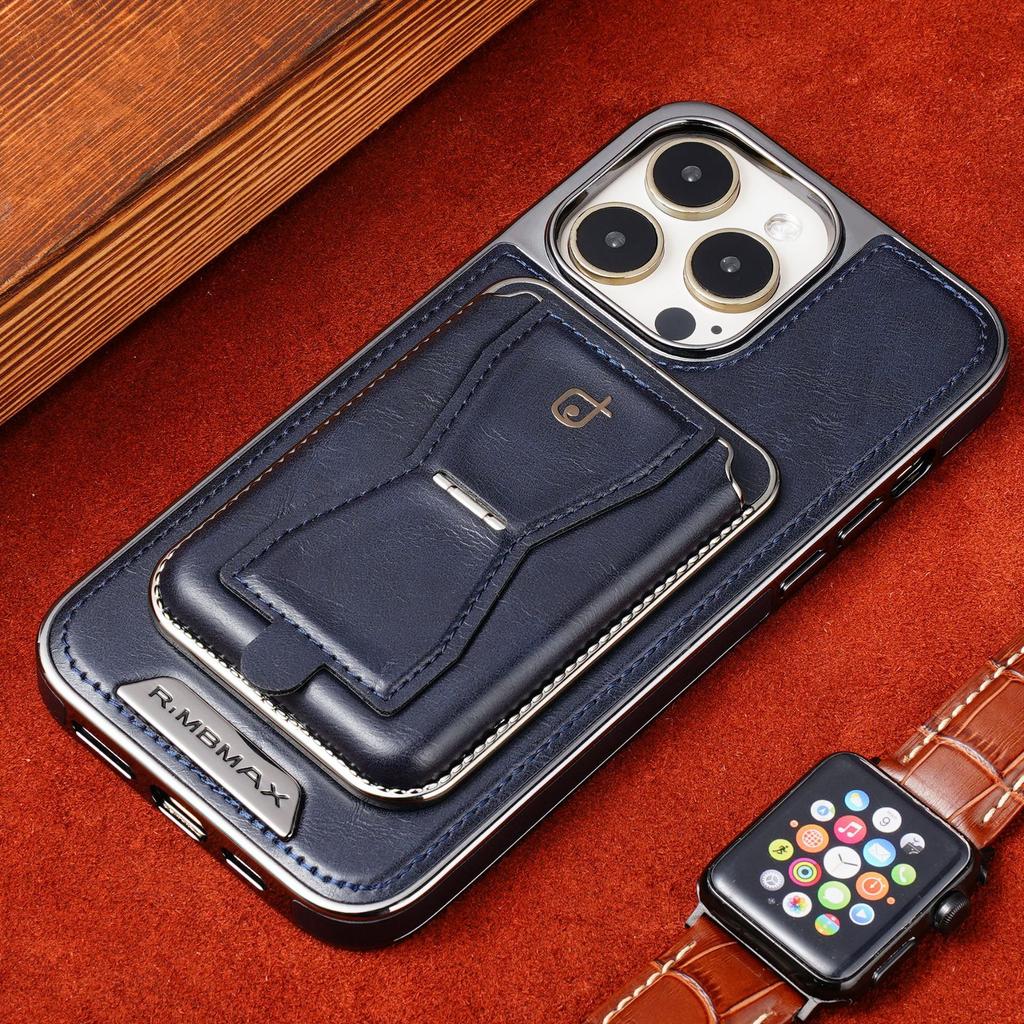 RMBMAX For iPhone 12 Pro Max 6.7 inch Case Detachable Card Slot Kickstand Back Cover