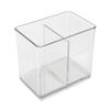 4 Piece Office Desktop Organizer Storage System Clear Plastic Desk Accessories Modular Design Office Home School Use