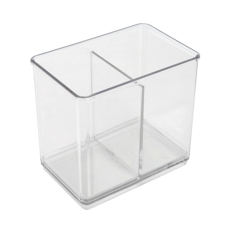 4 Piece Office Desktop Organizer Storage System Clear Plastic Desk Accessories Modular Design Office Home School Use
