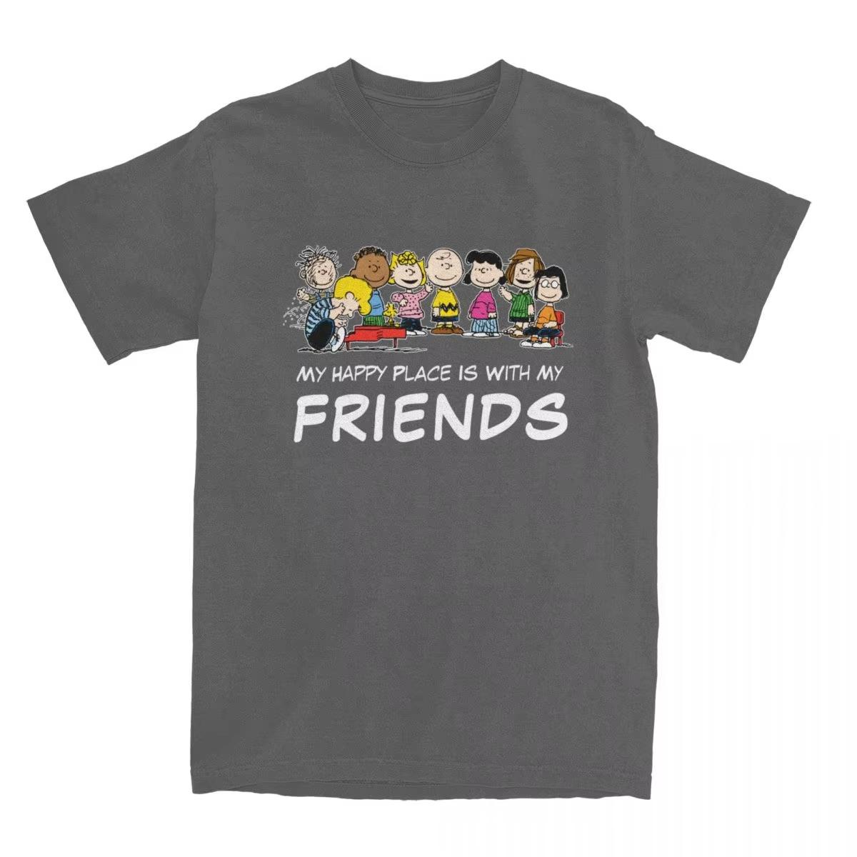 

Miniso Men Women Snoopy Peanuts The Gang Around The Piano T Shirt Cotton Tops Fashion Short Sleeve Crew Neck Summer TShirts 4XL