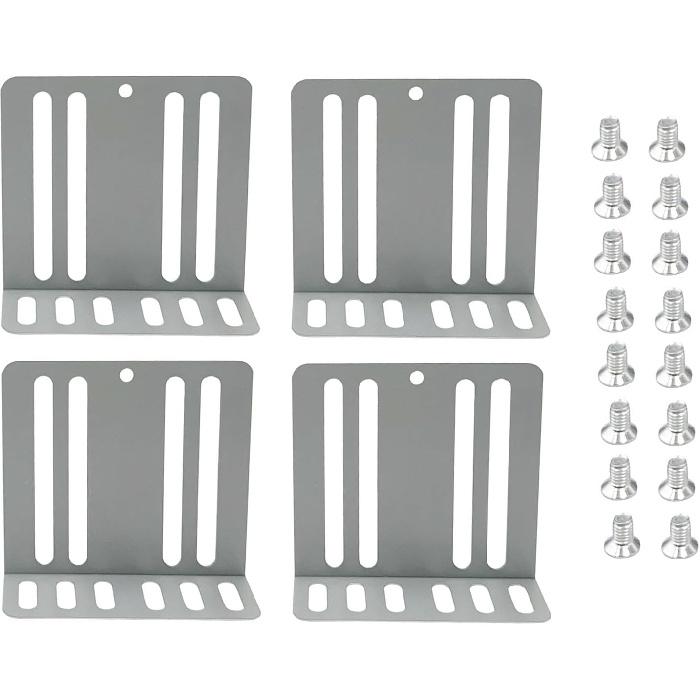 4PCS Car Double DIN Installation Kit with Screws, Car Stereo Mounting Kits Cage Mounting Brackets Universal for Audio Fixing Metal Radio DVD Player