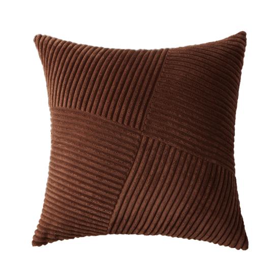 Boho Strukturierter Kissenbezug Cord Streifen Patchwork Dekokissenbezug 18x18 Zoll Rustikaler Kissenbezug für Bauernhaus Zuhause Sofa Couch Bett Wohnzimmer