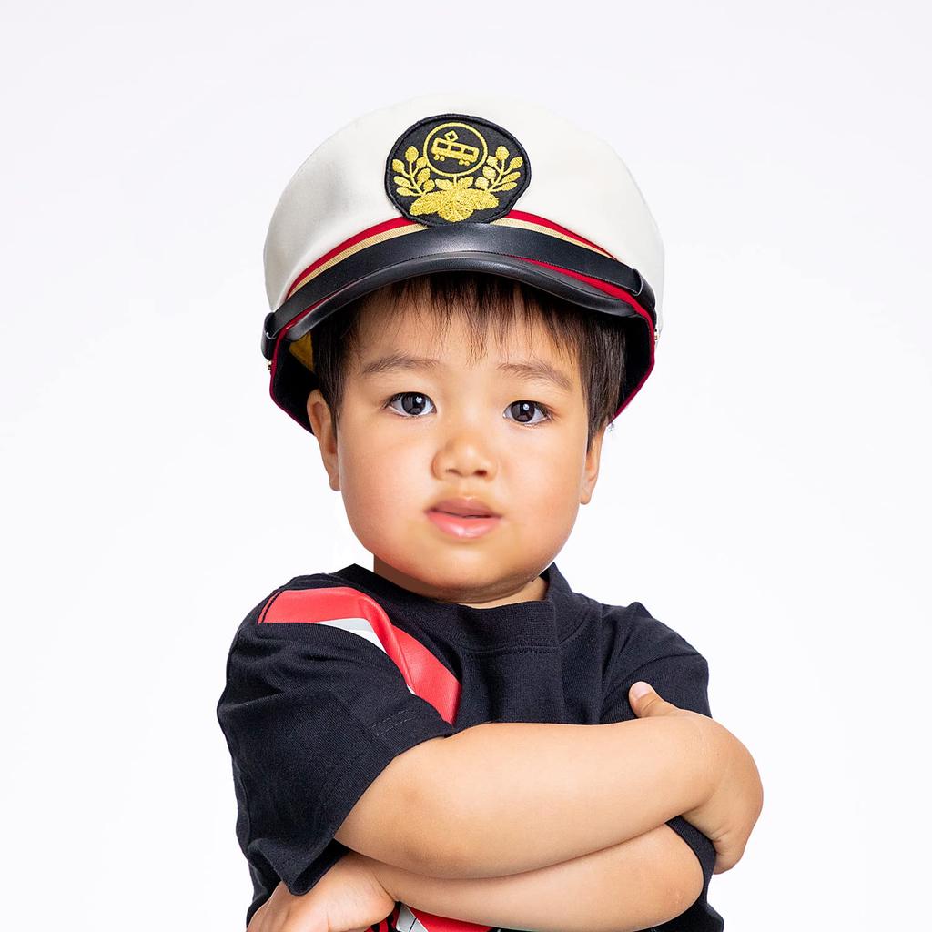 Kids' White Railway Worker Hat (Driver, Conductor, Station Staff)