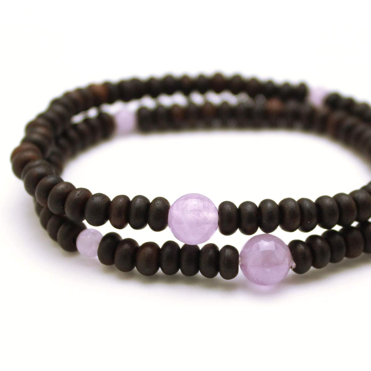 

Бусины Wakokoro Prayer Pearl, полосатые черные четки из камня Fujigumo, чек на замену [браслет 108] [резина включена]