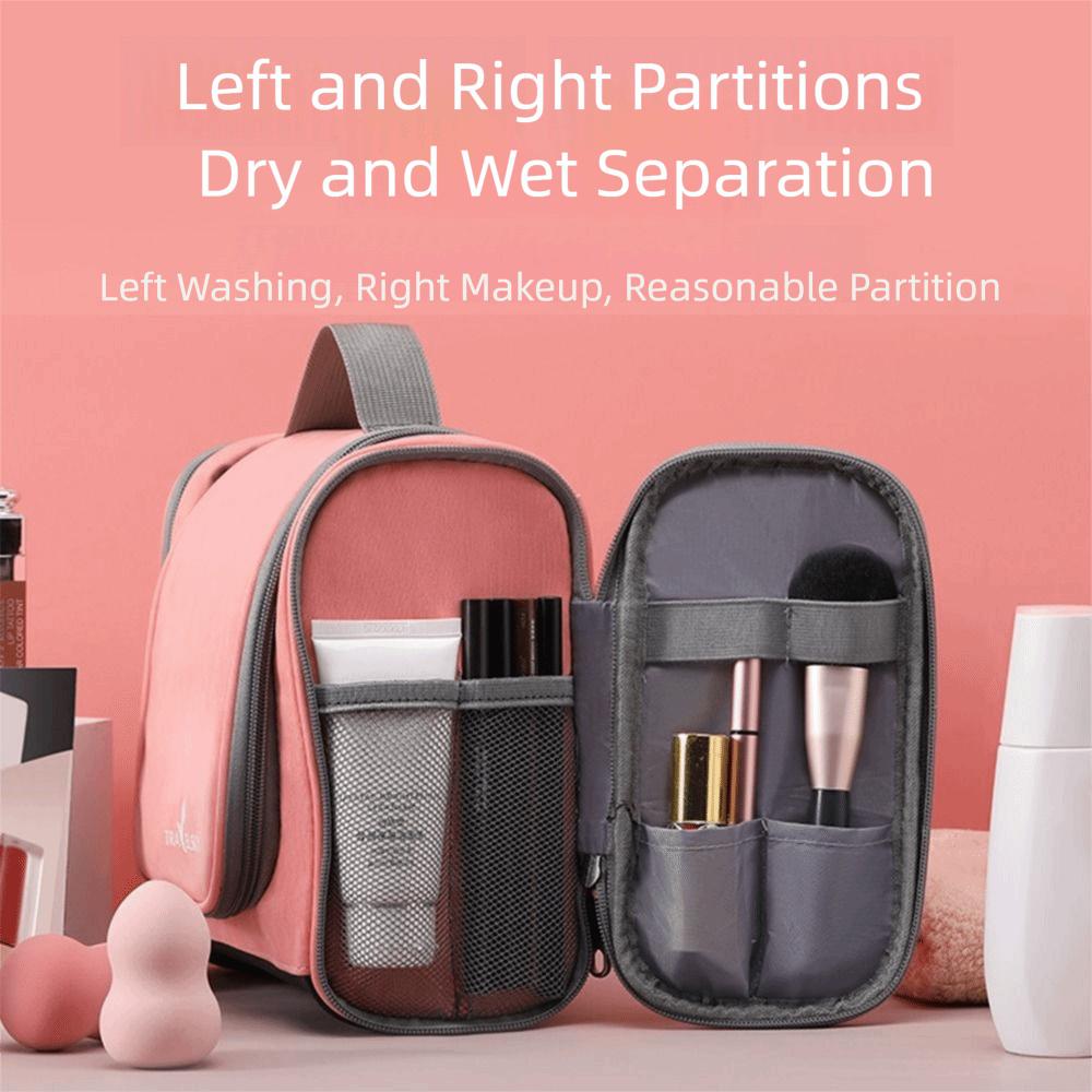 Waterproof Women's Makeup Bag Dustproof Foldable Hanging Travel Toiletry Bag Large Capacity Multi-Pocket Travel Cosmetic Pouch
