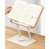 Reading Books Holder Desktop Book Laptop Stand with 360 Degree Rotating Base Wooden Panel Page Clip Foldable Angled