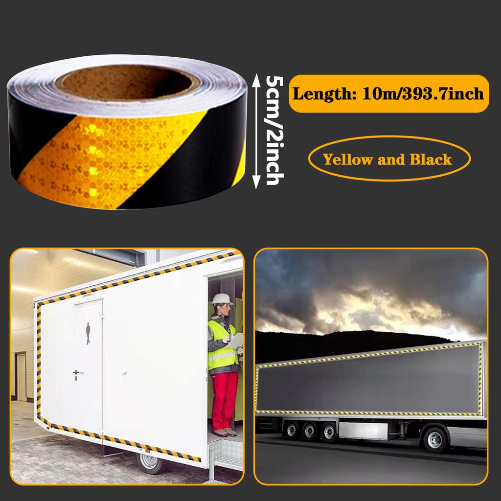 Wasserdichtes reflektierendes Twill-Klebeband, Sicherheitswarnaufkleber für den Straßenverkehr, Fahrzeugsicherheitsreflektoren
