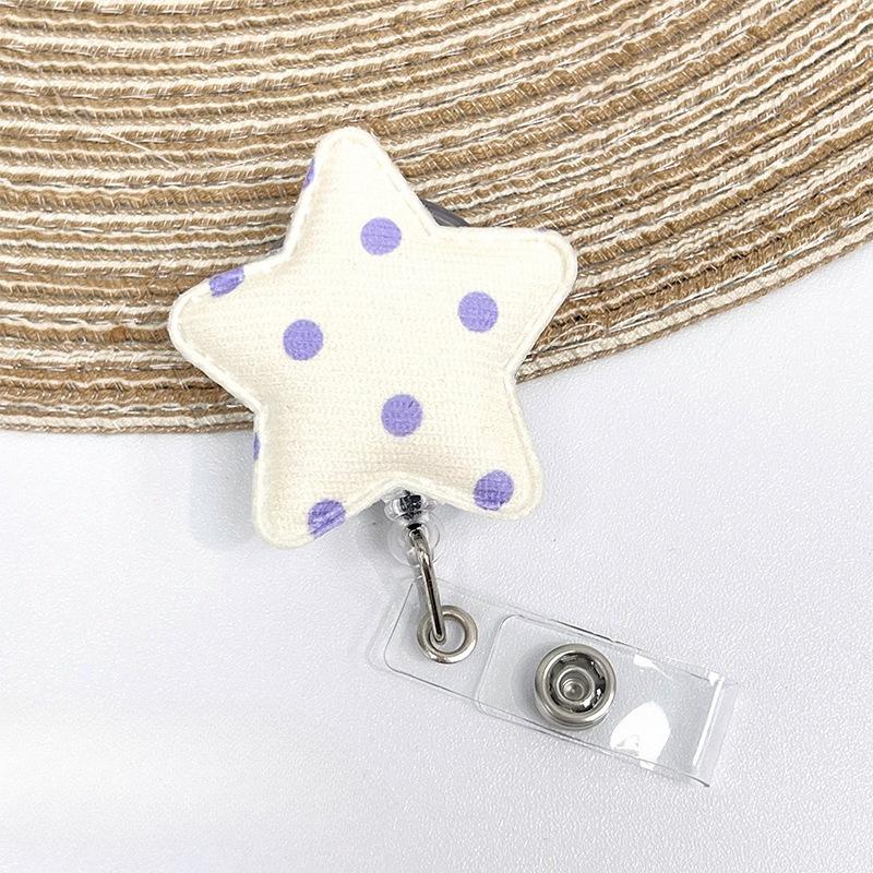 Carretel Retrátil para Crachá Estrela Xadrez para Estudantes Enfermeiras Retrátil Trabalhador Mulheres Porta-Identidade Escola Cordão Clipe Cartão de Trabalho Médico Clips de Puxar