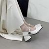 2026 Women Mary Jane Shoes Autumn Soft Leather Eelgant Dress Shoes New Ladies Casual Retro Square Toe Fashion Women's Shoes