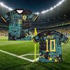 Pele 10 Brazil Football Kids Jersey Legend Special Jesus Edition Soccer Fans Youth Uniform for Everyday Wear Hiking T-shirt