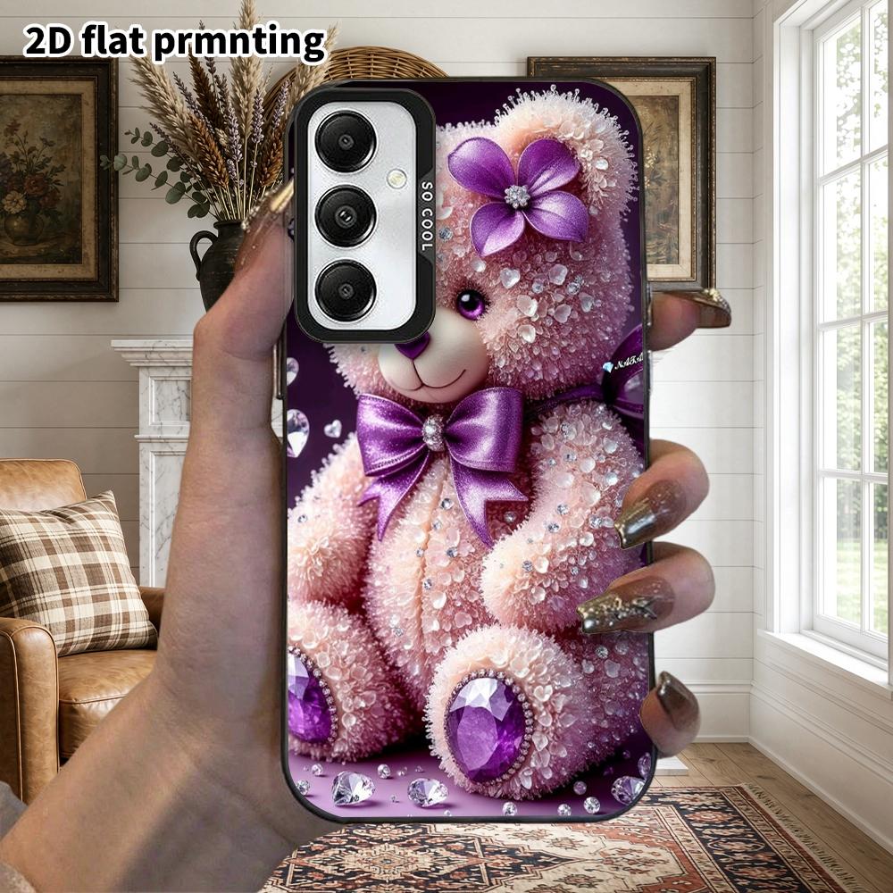 Phone Case: 2D Flat Samsung Galaxy A34 A35 M05 M06 S20 S22 S21 FE Plus 5G Protective Case, Couples Style, Plush Teddy Bear, Christmas and Halloween Gi
