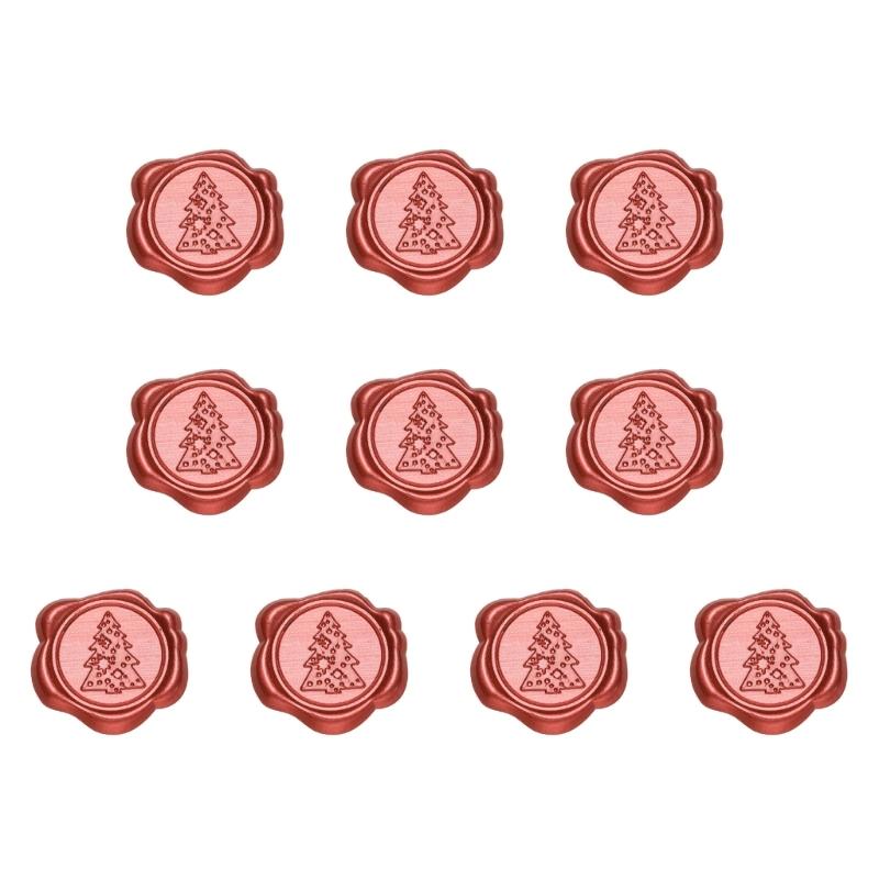 10Pcs Embossed Seal Stickers Adhesive Seal Decals for Wedding Invitations, Envelope, Birthday Valentines Christmas Card