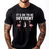 Penguin Its Okay To Be Different Flamingo Graphic T Shirts 100 Cotton Luxury Clothes Men Tee Shirt Loose