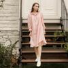 Frenchiel Natural Dyed Frill Dress Pink Fwed902