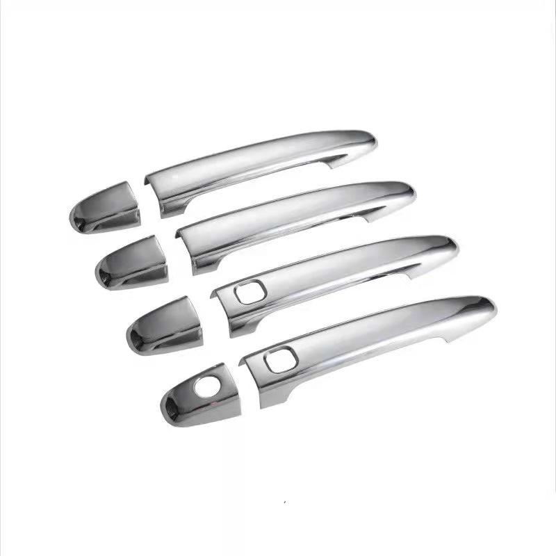 Carbon Fiber Pattern Door Handle Stickers for 2003-2008 Toyota WISH - Bright Black Door Bowl Decoration