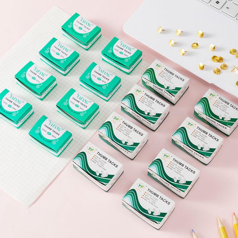 

Кольорові push-pins під золото з нікелевим покриттям для коркової дошки – Міцні малювальні шпильки Silver Pushpins 30 pcs/Box
