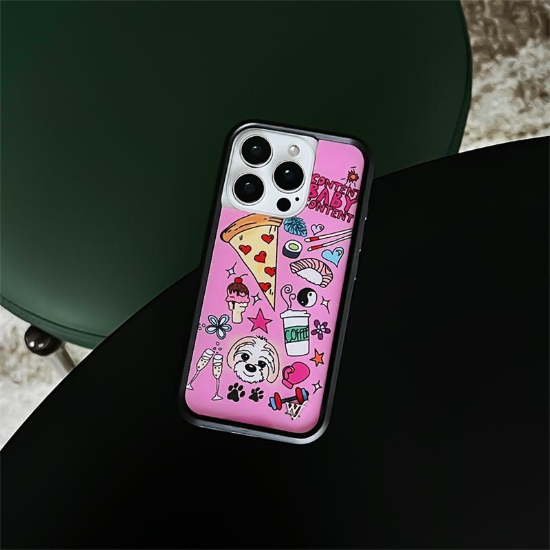 Wildflower 3D Leopard Print Polka Dot Phone Case For iPhone 16 15 14 Plus 12 13 14 15pro 17pro WF Cute Plaid Food Cartoon Cover