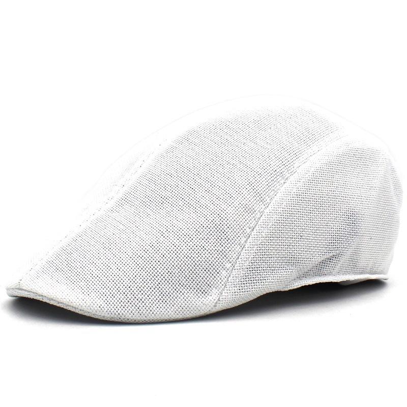 Solid Color Breathable Unisex Short Brim Beret Spring Summer Unisex Dad Hat Peaked Cap