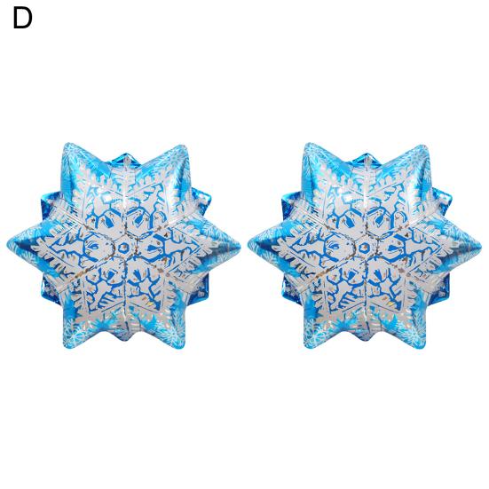 Xmas Snowflake Balloons Reusable Inflatable Easy To Expand Portable Lightweight Decorate 3D Snowflake Shape Christmas Balloons for Christmas