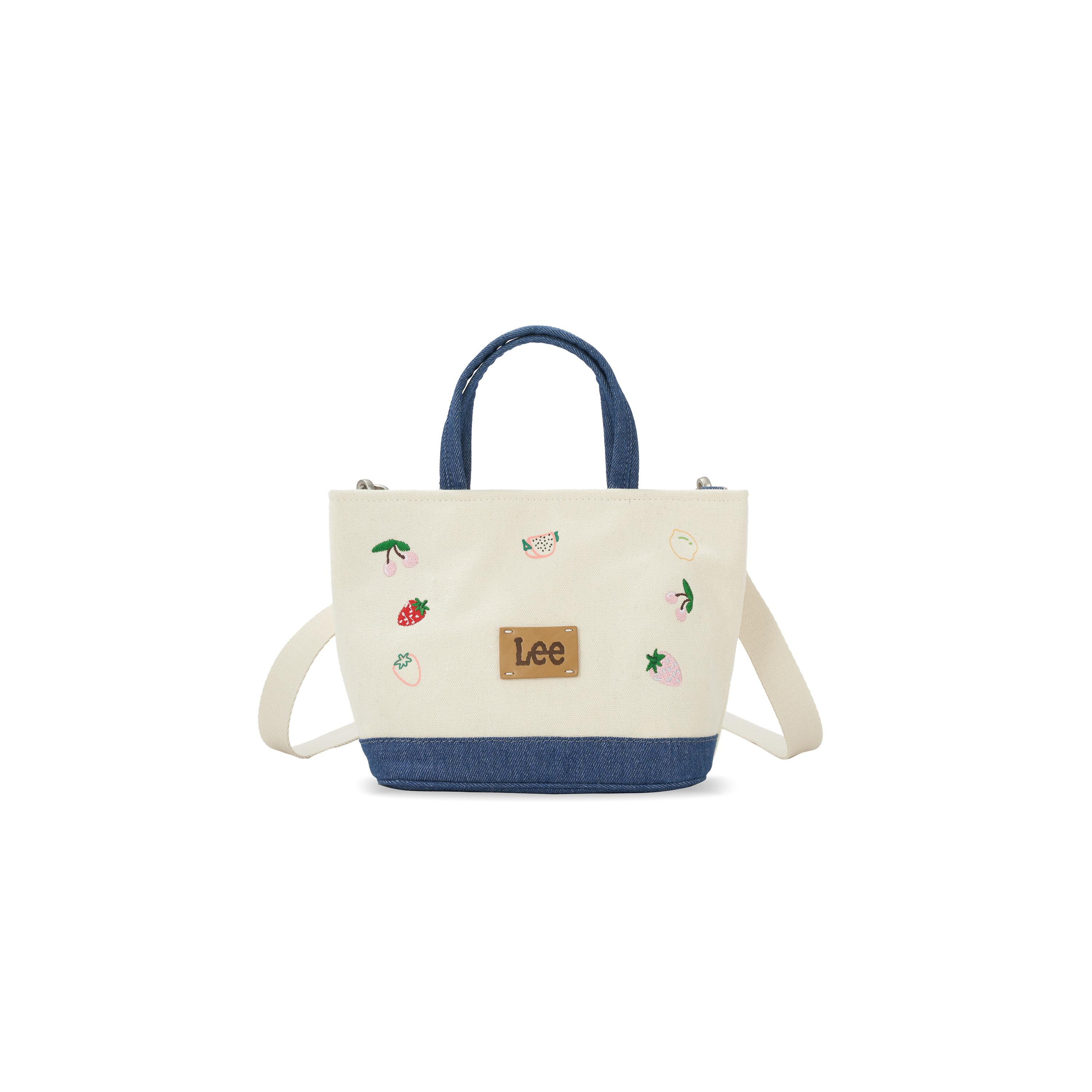 

New Lee PU Tote Bag, Shopping Bag, Handbag Women s Beige & Blue LE250205M-539 19.1*9.9*17.0CM