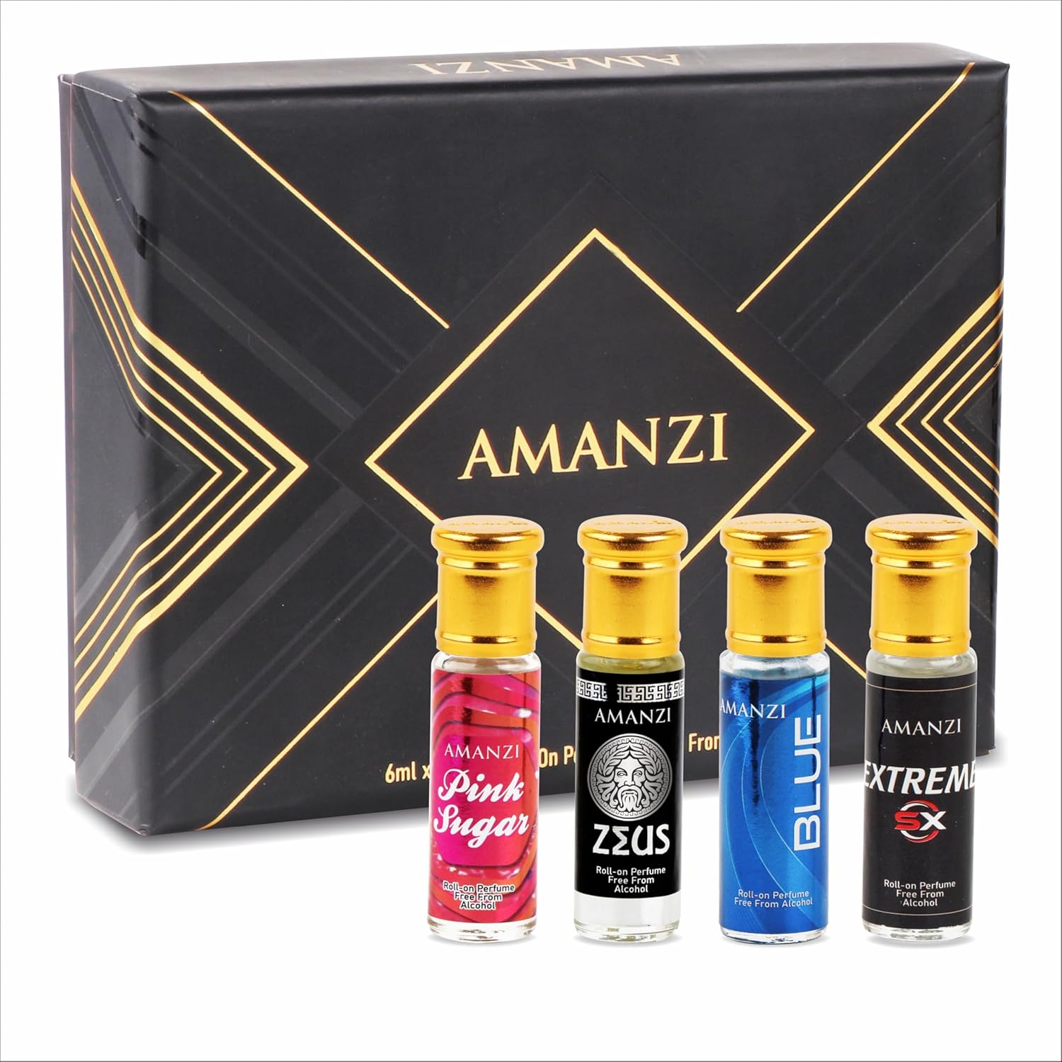 

French Collection Attar Roll-On for Men & Women |Sweet, Citrus, Fresh Aquatic & Woody Aroma | Ittar Perfume | 6ml Each 24 ML